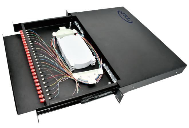 1U 19-inch Sliding Rack Mount Patch Panel with Splice Tray